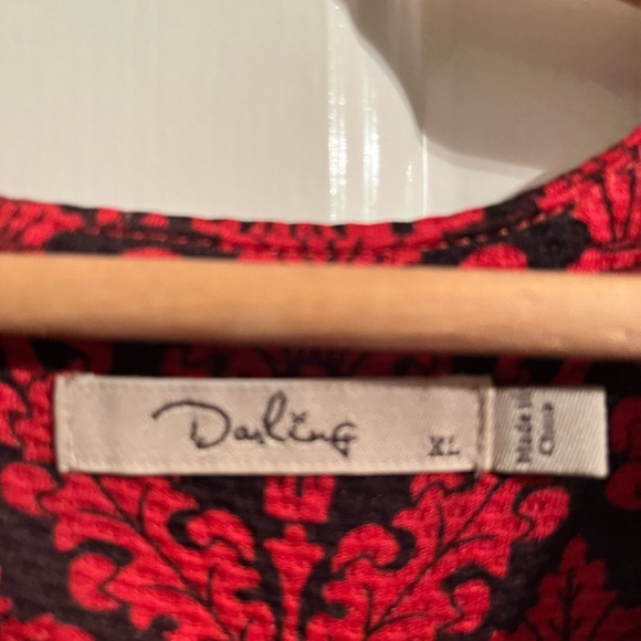 Red and black patterned long sleeved dress. Boutique brand, size XL - Picture 4 of 4